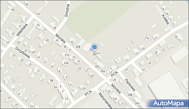 Braniewo, Morska, 30c, mapa Braniewo