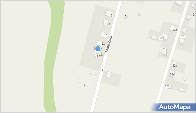 Brochocin, Morelowa, 14, mapa Brochocin