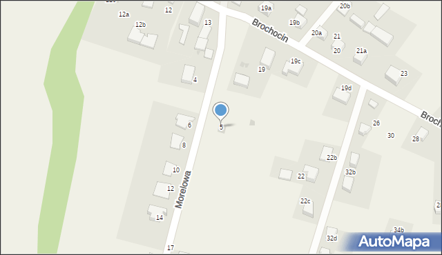 Brochocin, Morelowa, 5, mapa Brochocin