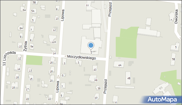 Brwinów, Moczydłowskiego Wacława, 2, mapa Brwinów