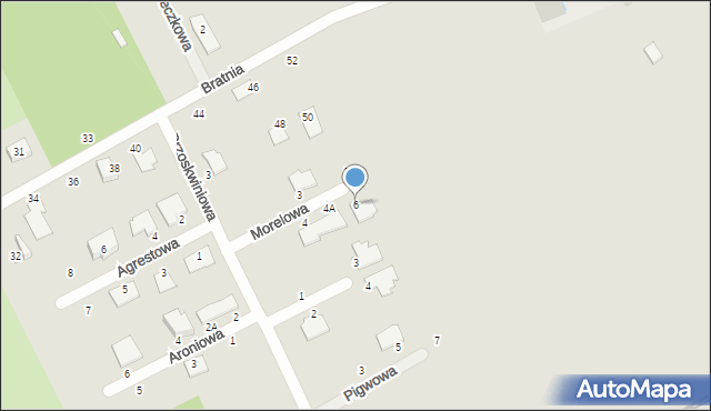 Brwinów, Morelowa, 6, mapa Brwinów