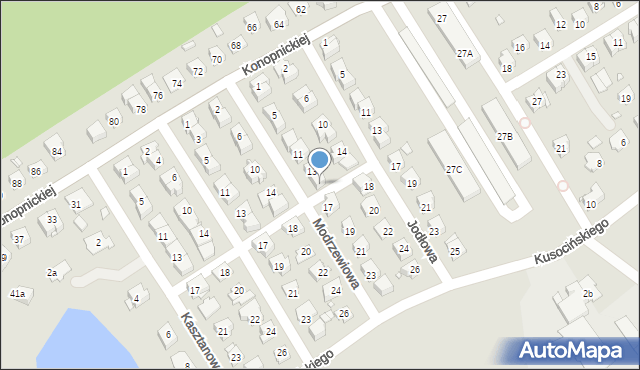 Brzeg, Modrzewiowa, 15, mapa Brzeg