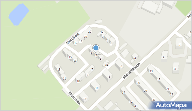 Brzeg, Morcinka Gustawa, 5, mapa Brzeg