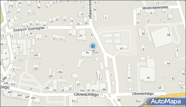 Brzesko, Mościckiego Ignacego, 6a, mapa Brzesko