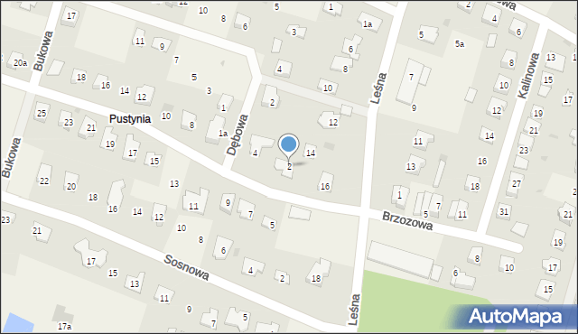 Brzozówka, Modrzewiowa, 2, mapa Brzozówka