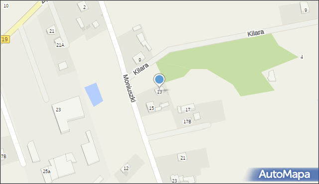 Budy-Grzybek, Moniuszki Stanisława, 13, mapa Budy-Grzybek