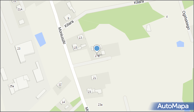 Budy-Grzybek, Moniuszki Stanisława, 17B, mapa Budy-Grzybek