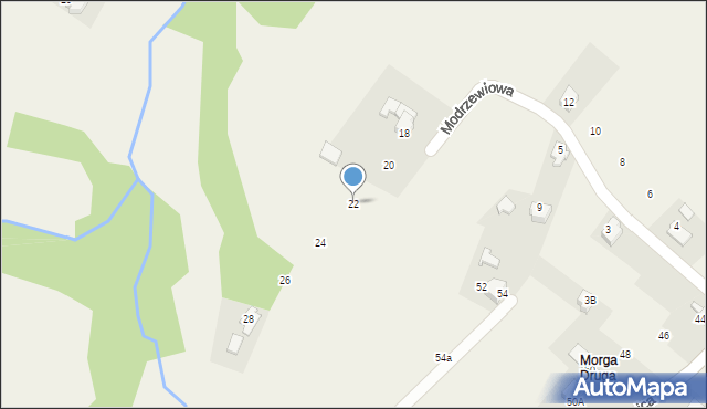 Bulowice, Modrzewiowa, 22, mapa Bulowice