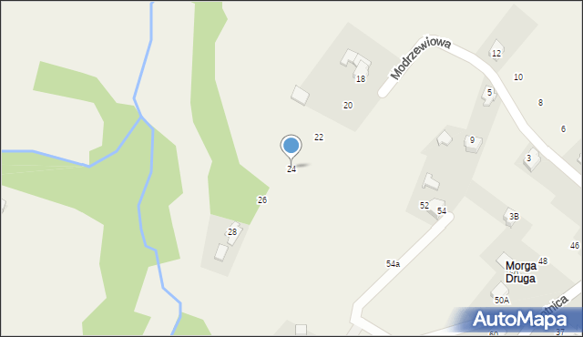 Bulowice, Modrzewiowa, 24, mapa Bulowice