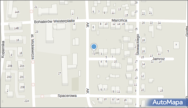 Busko-Zdrój, Moniuszki Stanisława, 1, mapa Busko-Zdrój