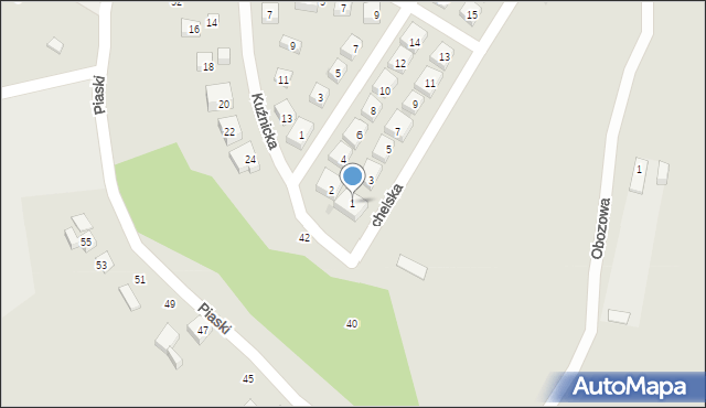 Bydgoszcz, Mochelska, 1, mapa Bydgoszczy