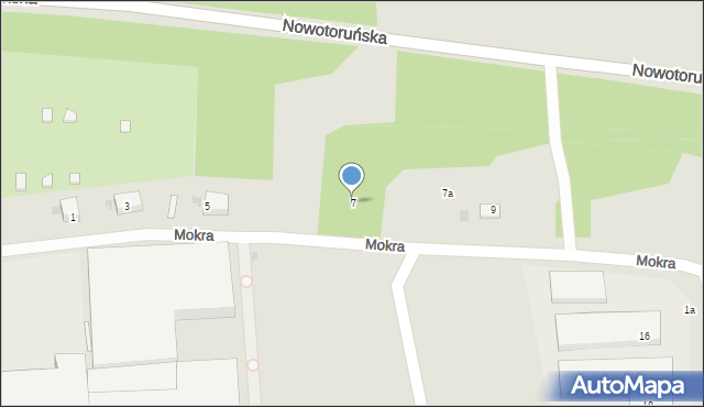 Bydgoszcz, Mokra, 7, mapa Bydgoszczy