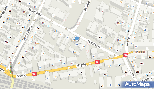 Bytom, Moniuszki Stanisława, 28, mapa Bytomia