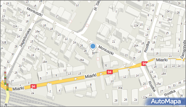 Bytom, Moniuszki Stanisława, 30, mapa Bytomia