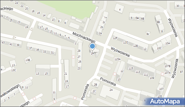 Bytom, Mochnackiego Maurycego, 1A, mapa Bytomia
