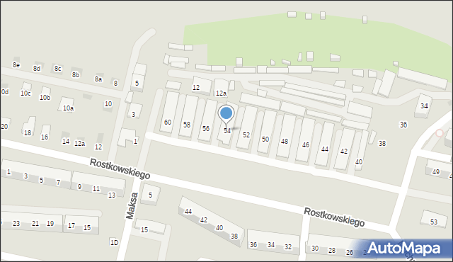 Bytom, Mochnackiego Maurycego, 54, mapa Bytomia