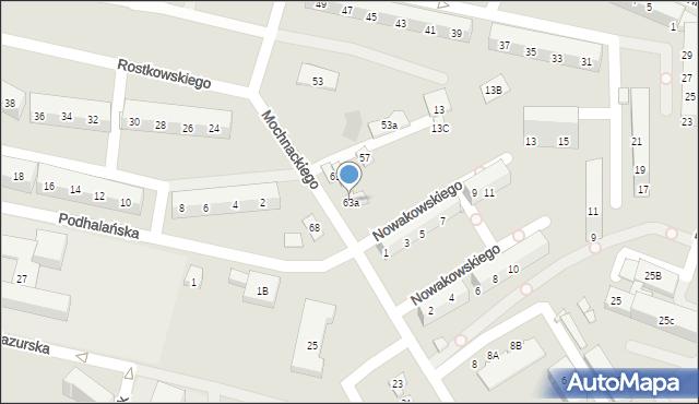 Bytom, Mochnackiego Maurycego, 63a, mapa Bytomia