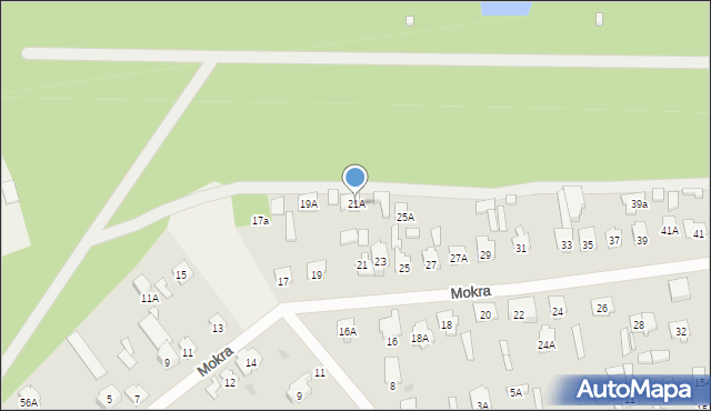 Celestynów, Mokra, 21A, mapa Celestynów