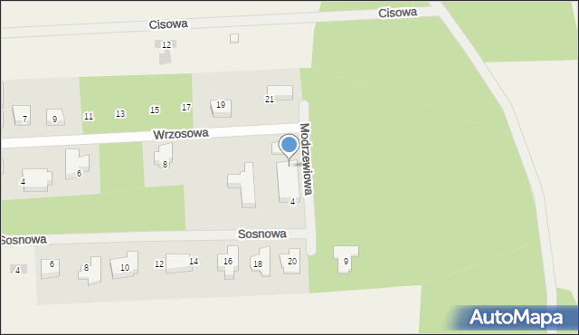 Charzykowy, Modrzewiowa, 2, mapa Charzykowy