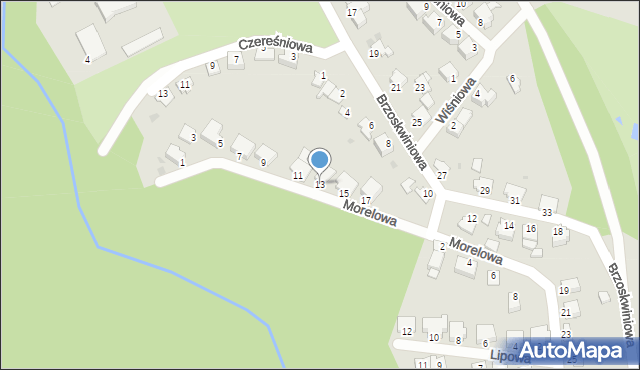 Chełmno, Morelowa, 13, mapa Chełmno