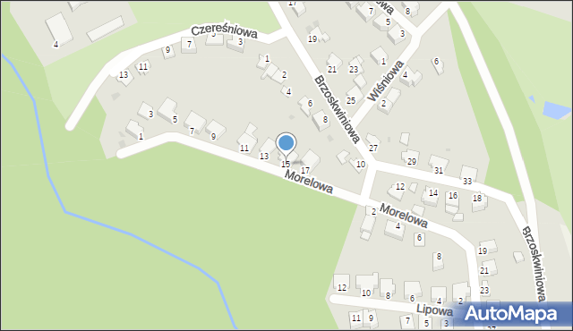 Chełmno, Morelowa, 15, mapa Chełmno