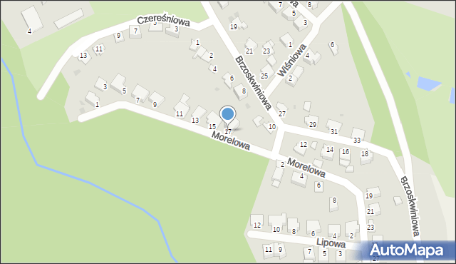 Chełmno, Morelowa, 17, mapa Chełmno