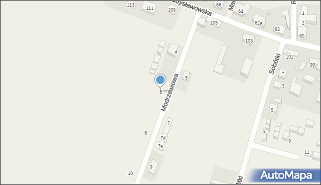 Chłapowo, Modrzewiowa, 6, mapa Chłapowo