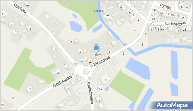 Chodel, Mostowa, 10, mapa Chodel