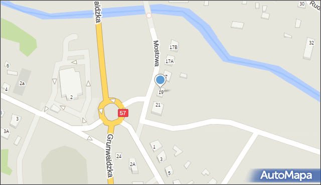 Chorzele, Mostowa, 19, mapa Chorzele