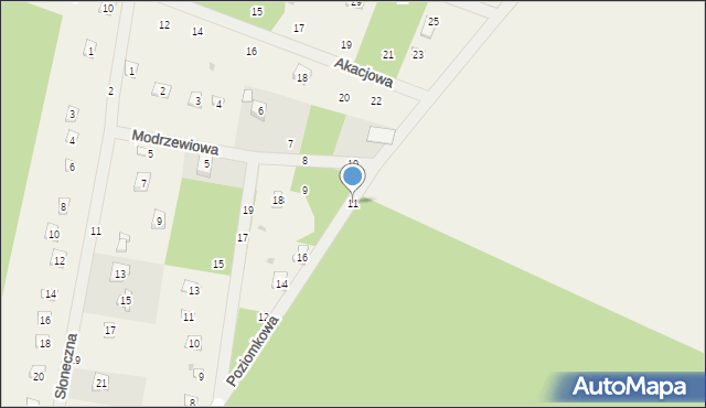 Chorzeszów, Modrzewiowa, 11, mapa Chorzeszów