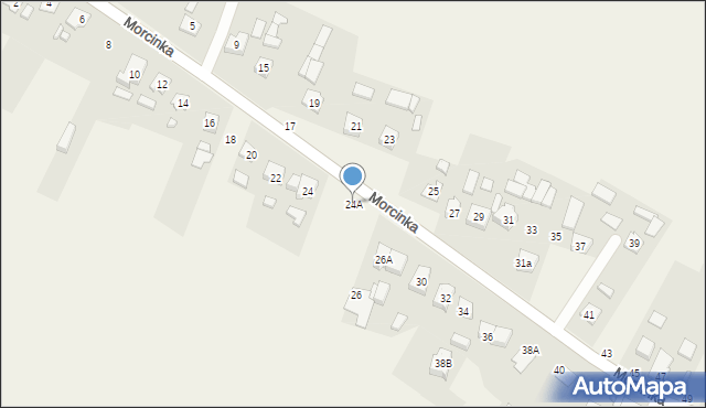 Chwostek, Morcinka Gustawa, 24A, mapa Chwostek