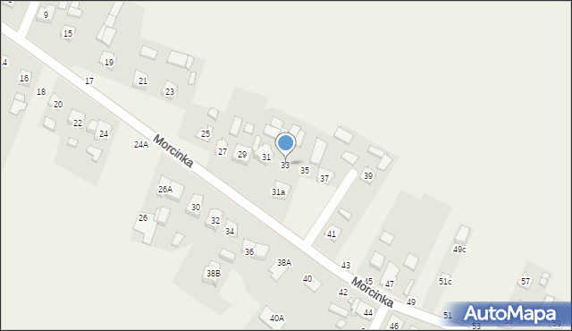 Chwostek, Morcinka Gustawa, 33, mapa Chwostek