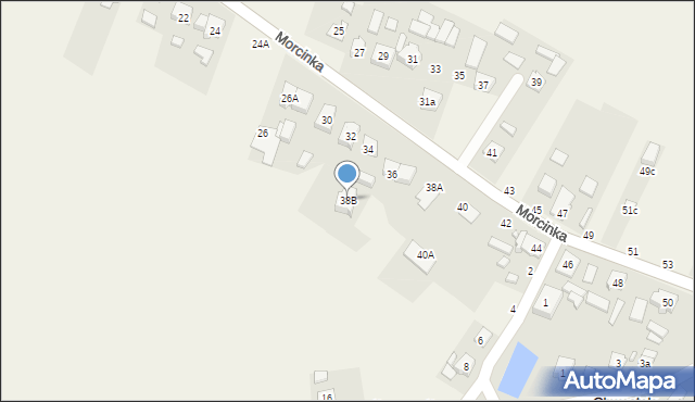 Chwostek, Morcinka Gustawa, 38B, mapa Chwostek