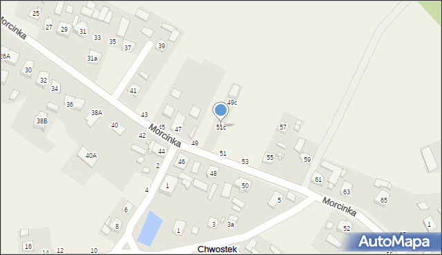 Chwostek, Morcinka Gustawa, 49b, mapa Chwostek