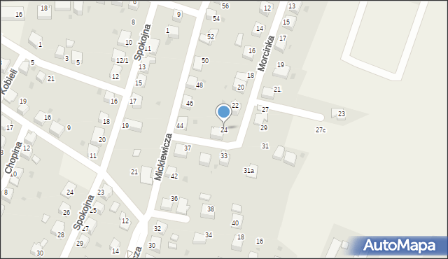 Chybie, Morcinka Gustawa, 24, mapa Chybie