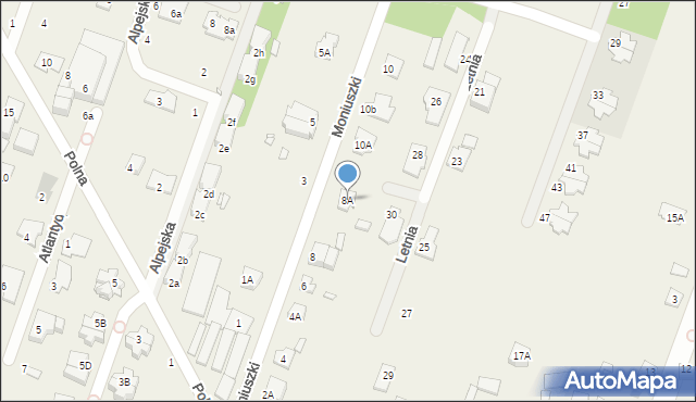 Chyliczki, Moniuszki Stanisława, 8A, mapa Chyliczki