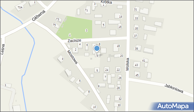 Chynów, Mostowa, 3, mapa Chynów