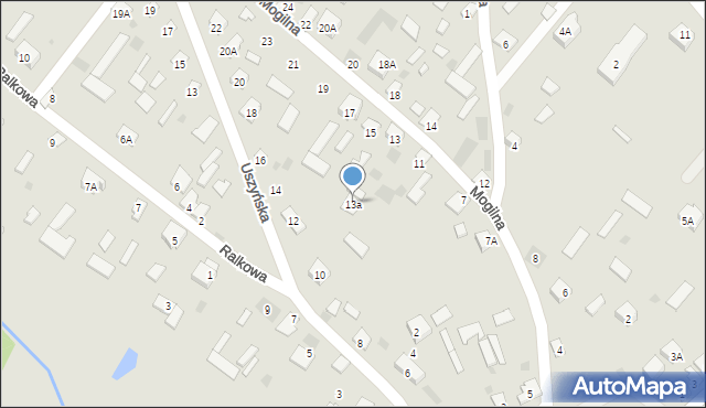 Ciechanowiec, Mogilna, 13a, mapa Ciechanowiec