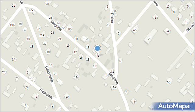 Ciechanowiec, Mogilna, 14, mapa Ciechanowiec