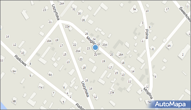 Ciechanowiec, Mogilna, 21, mapa Ciechanowiec