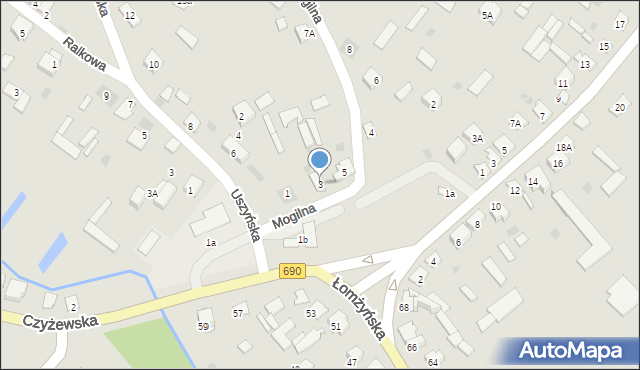 Ciechanowiec, Mogilna, 3, mapa Ciechanowiec