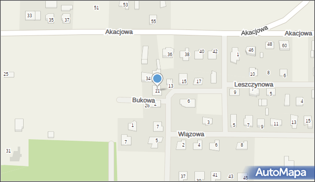 Cielimowo, Modrzewiowa, 11, mapa Cielimowo