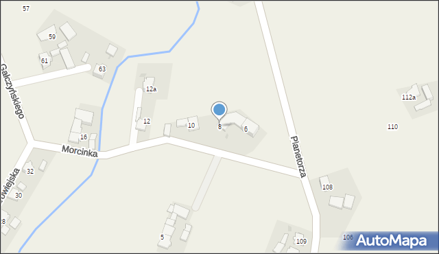 Cisek, Morcinka Gustawa, 8, mapa Cisek