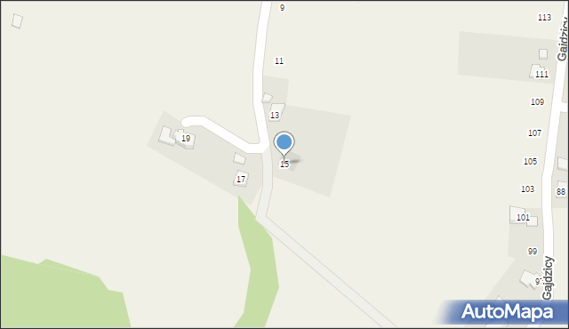 Cisownica, Modrzewiowa, 15, mapa Cisownica