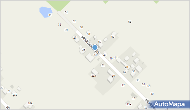 Czajowice, Modrzewiowa, 23, mapa Czajowice