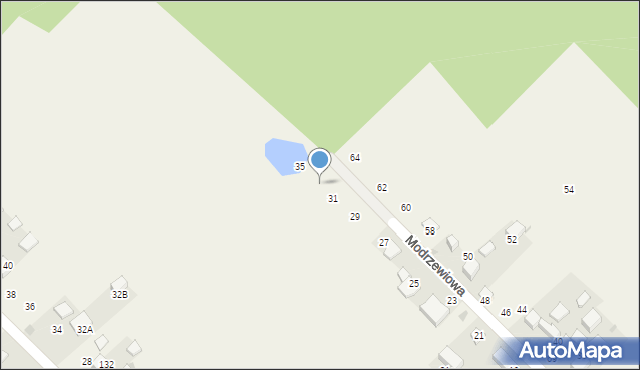 Czajowice, Modrzewiowa, 33, mapa Czajowice