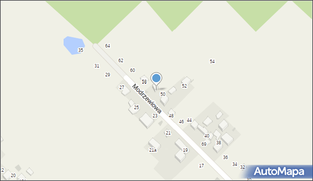 Czajowice, Modrzewiowa, 56, mapa Czajowice