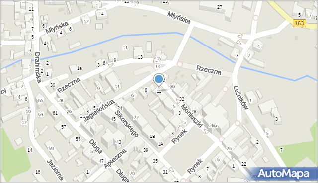 Czaplinek, Moniuszki Stanisława, 11, mapa Czaplinek