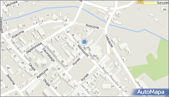 Czaplinek, Moniuszki Stanisława, 28, mapa Czaplinek