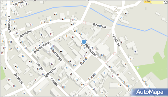 Czaplinek, Moniuszki Stanisława, 3, mapa Czaplinek